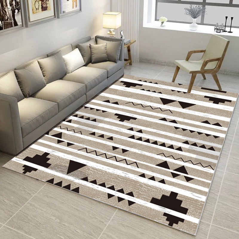 Multi Color Nordic Rug Polyster Geo Printed Area Rug Non-Slip Backing Pet Friendly Easy Care Rug for Parlor Clearhalo 'Area Rug' 'Modern' 'Rugs' Rug' 2226338