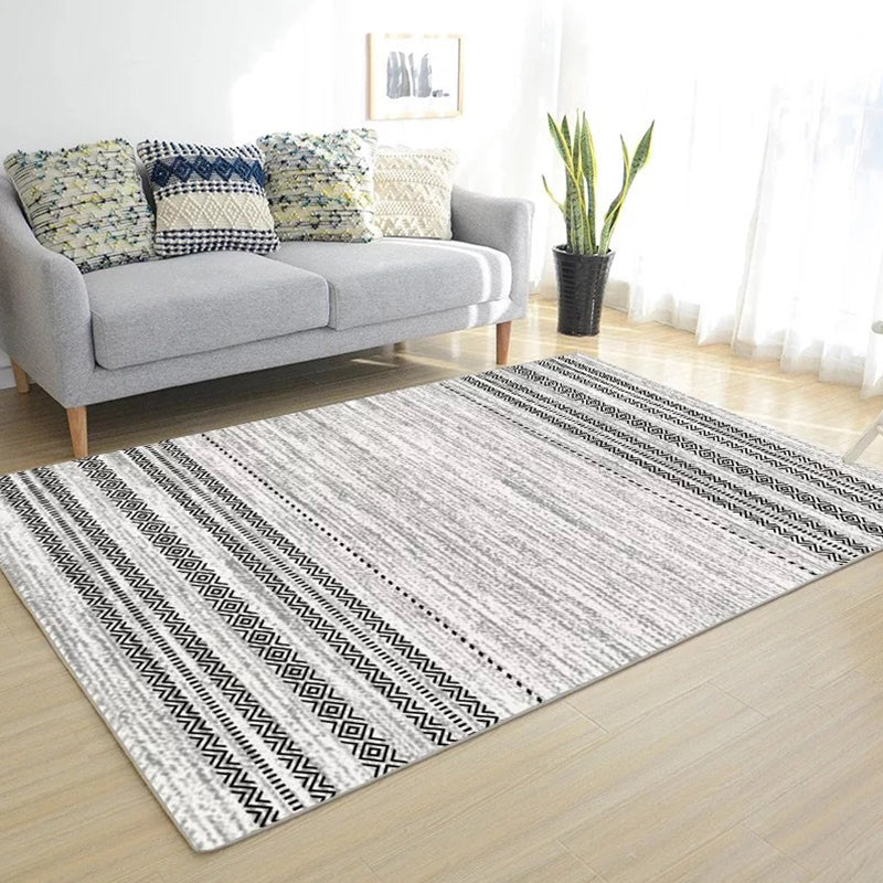 Multi Color Nordic Rug Polyster Geo Printed Area Rug Non-Slip Backing Pet Friendly Easy Care Rug for Parlor Clearhalo 'Area Rug' 'Modern' 'Rugs' Rug' 2226346