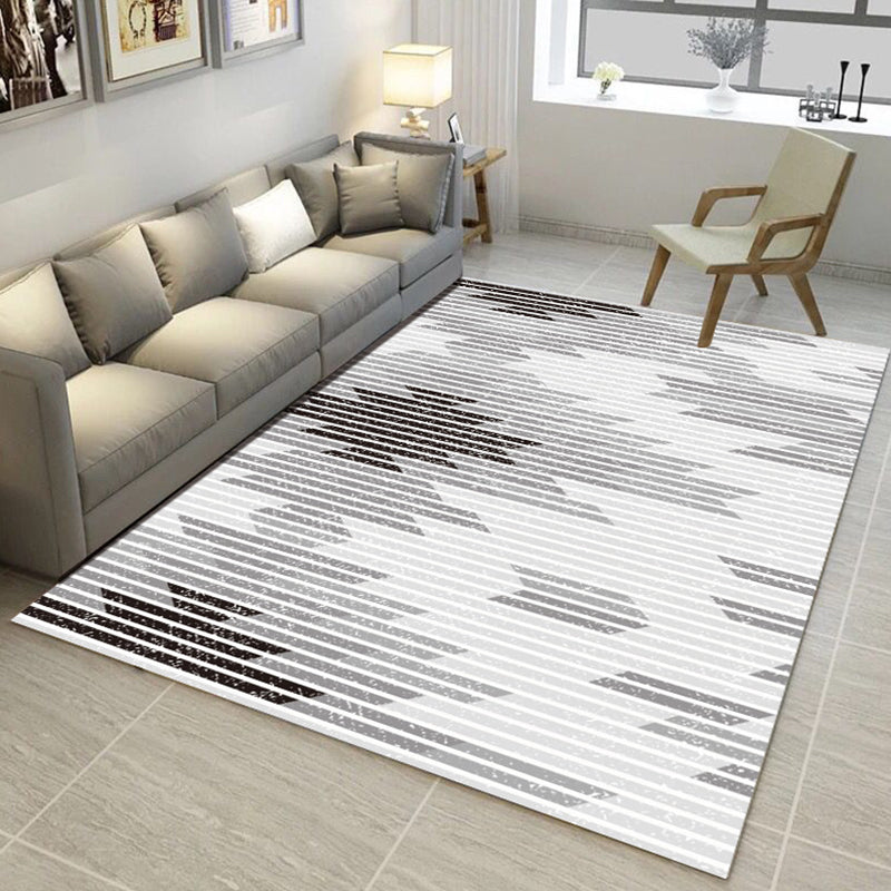 Multi Color Nordic Rug Polyster Geo Printed Area Rug Non-Slip Backing Pet Friendly Easy Care Rug for Parlor Clearhalo 'Area Rug' 'Modern' 'Rugs' Rug' 2226351