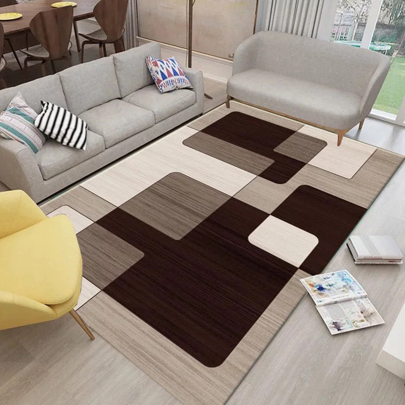 Multi Color Nordic Rug Polyster Geo Printed Area Rug Non-Slip Backing Pet Friendly Easy Care Rug for Parlor Clearhalo 'Area Rug' 'Modern' 'Rugs' Rug' 2226352