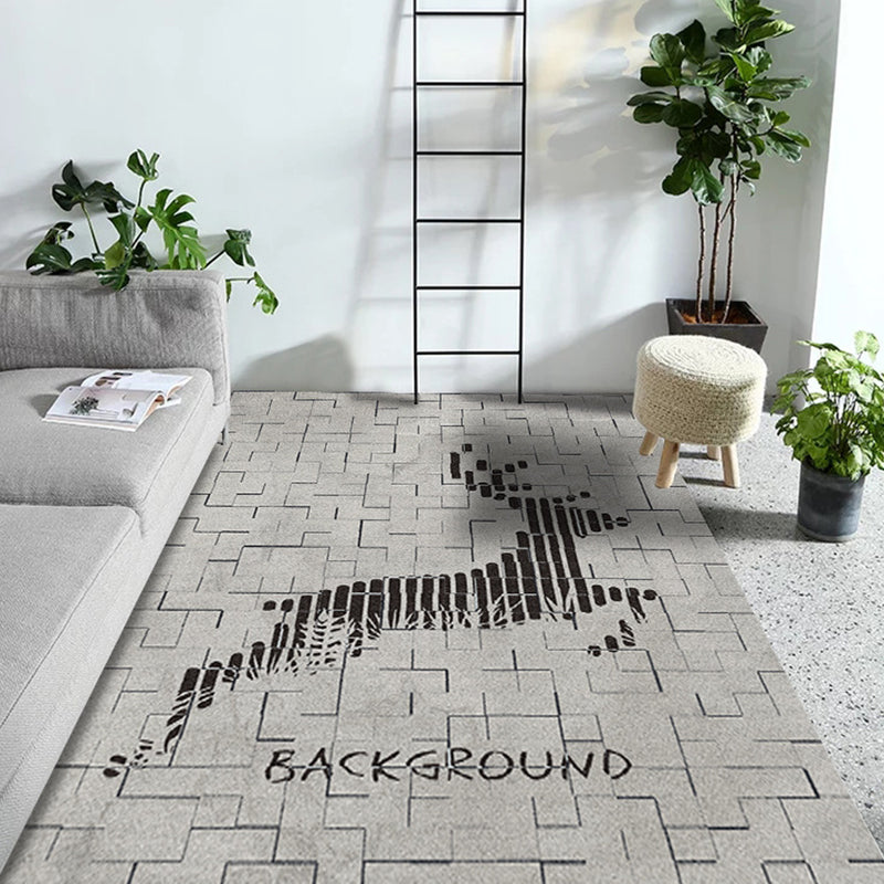 Multi Color Nordic Rug Polyster Geo Printed Area Rug Non-Slip Backing Pet Friendly Easy Care Rug for Parlor Clearhalo 'Area Rug' 'Modern' 'Rugs' Rug' 2226354