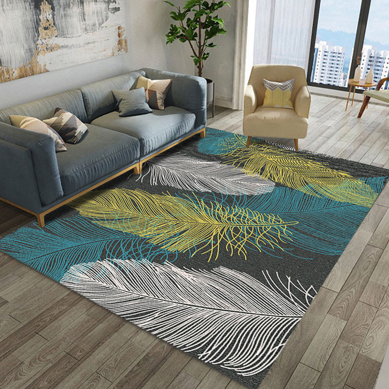 Multi Color Nordic Rug Polyster Geo Printed Area Rug Non-Slip Backing Pet Friendly Easy Care Rug for Parlor Clearhalo 'Area Rug' 'Modern' 'Rugs' Rug' 2226367