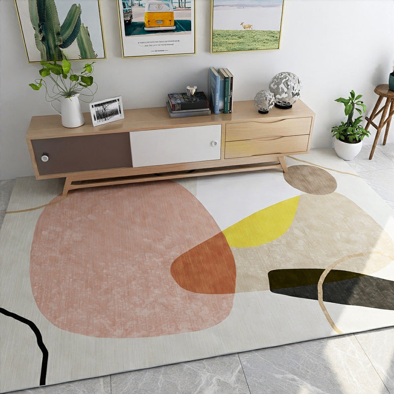 Casual Multicolor Geo Rug Cotton Blend Contemporary Area Carpet Pet Friendly Machine Washable Rug for Decoration Clearhalo 'Area Rug' 'Modern' 'Rugs' Rug' 2226385