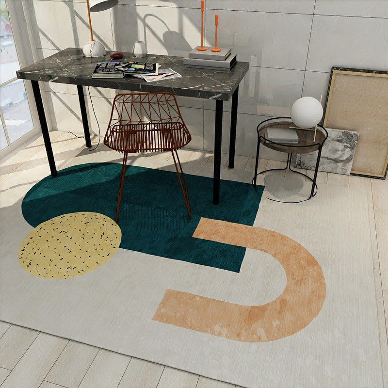 Casual Multicolor Geo Rug Cotton Blend Contemporary Area Carpet Pet Friendly Machine Washable Rug for Decoration Clearhalo 'Area Rug' 'Modern' 'Rugs' Rug' 2226386