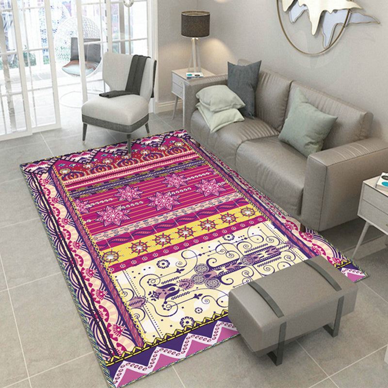 Novelty Home Decor Rug Multi Color Geometric Carpet Polyster Easy Care Machine Washable Indoor Rug Purple Clearhalo 'Area Rug' 'Modern' 'Rugs' Rug' 2226718