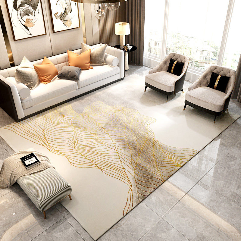 Multi Color Parlor Rug Oriental Stripe Printed Carpet Polypropylene Pet Friendly Stain-Resistant Rug Camel Clearhalo 'Area Rug' 'Modern' 'Rugs' Rug' 2226791