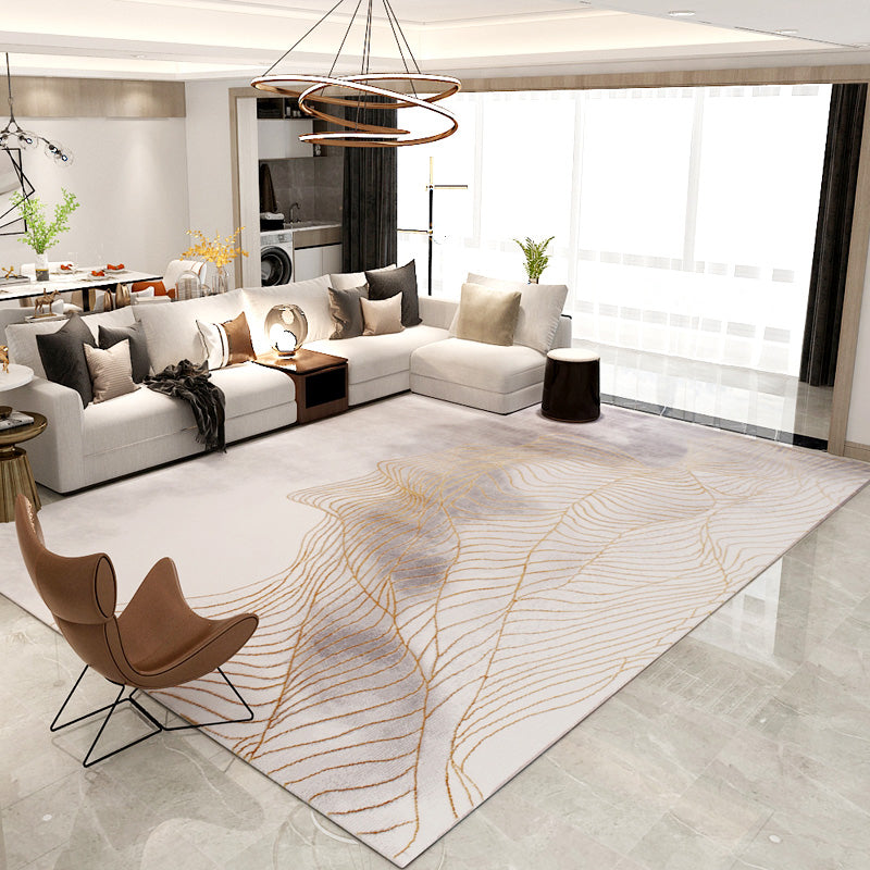 Multi Color Parlor Rug Oriental Stripe Printed Carpet Polypropylene Pet Friendly Stain-Resistant Rug Light Brown Clearhalo 'Area Rug' 'Modern' 'Rugs' Rug' 2226794