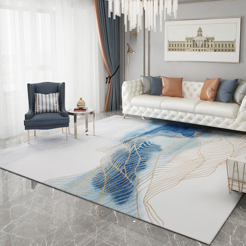 Multi Color Parlor Rug Oriental Stripe Printed Carpet Polypropylene Pet Friendly Stain-Resistant Rug Blue Clearhalo 'Area Rug' 'Modern' 'Rugs' Rug' 2226800