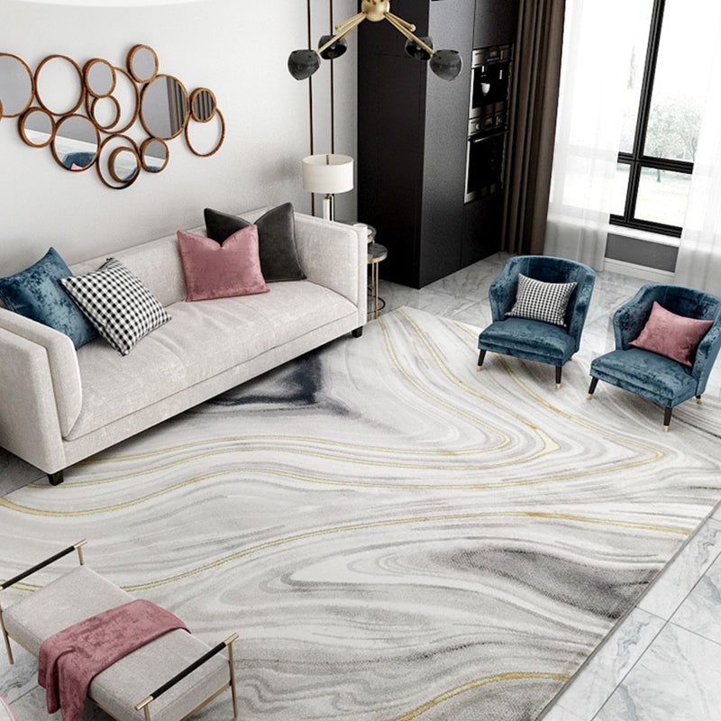 Modern Oriental Print Rug Multi Color Polyster Area Rug Easy Care Pet Friendly Carpet for Living Room Clearhalo 'Area Rug' 'Modern' 'Rugs' Rug' 2226804