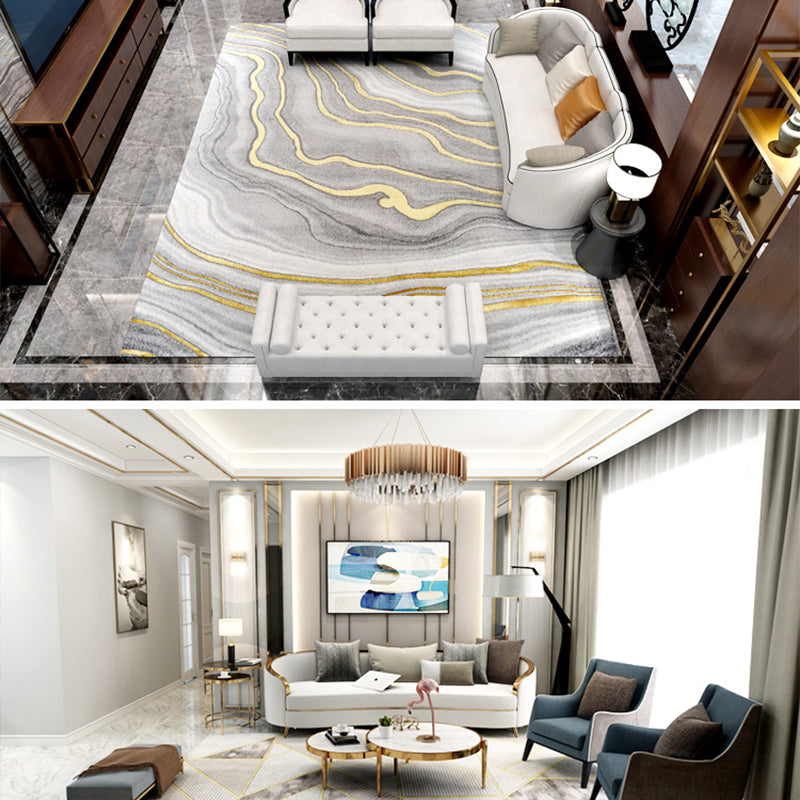 Modern Oriental Print Rug Multi Color Polyster Area Rug Easy Care Pet Friendly Carpet for Living Room Clearhalo 'Area Rug' 'Modern' 'Rugs' Rug' 2226811