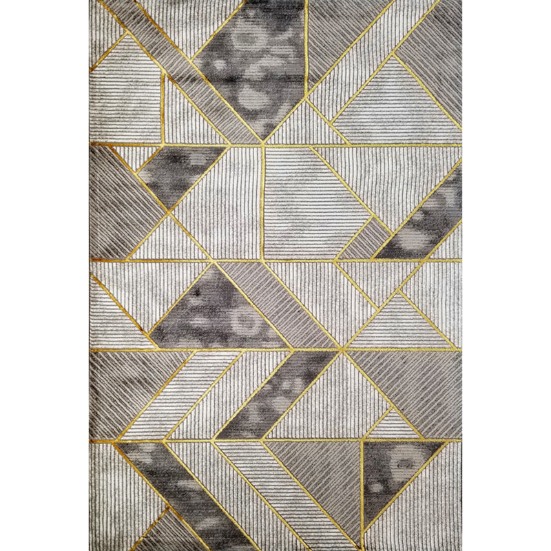 Modern Oriental Print Rug Multi Color Polyster Area Rug Easy Care Pet Friendly Carpet for Living Room Gray-Khaki Clearhalo 'Area Rug' 'Modern' 'Rugs' Rug' 2226814