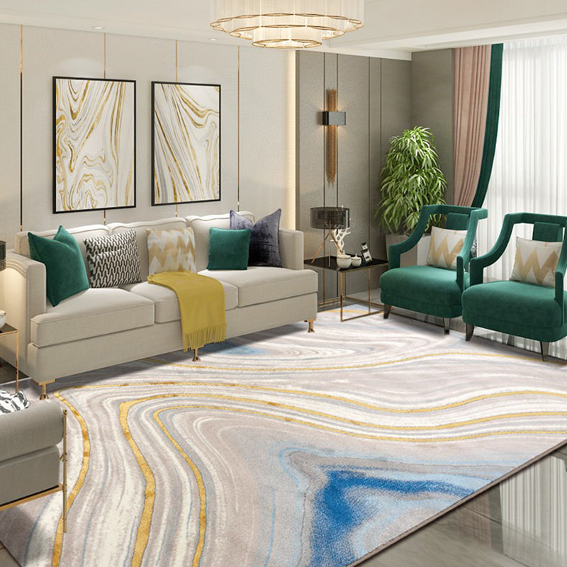 Multi Colored Living Room Rug Nordic Geometric Print Area Rug Polyster Pet Friendly Washable Carpet Clearhalo 'Area Rug' 'Modern' 'Rugs' Rug' 2226815