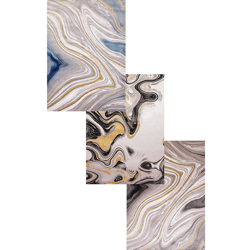 Multi Colored Living Room Rug Nordic Geometric Print Area Rug Polyster Pet Friendly Washable Carpet Clearhalo 'Area Rug' 'Modern' 'Rugs' Rug' 2226823