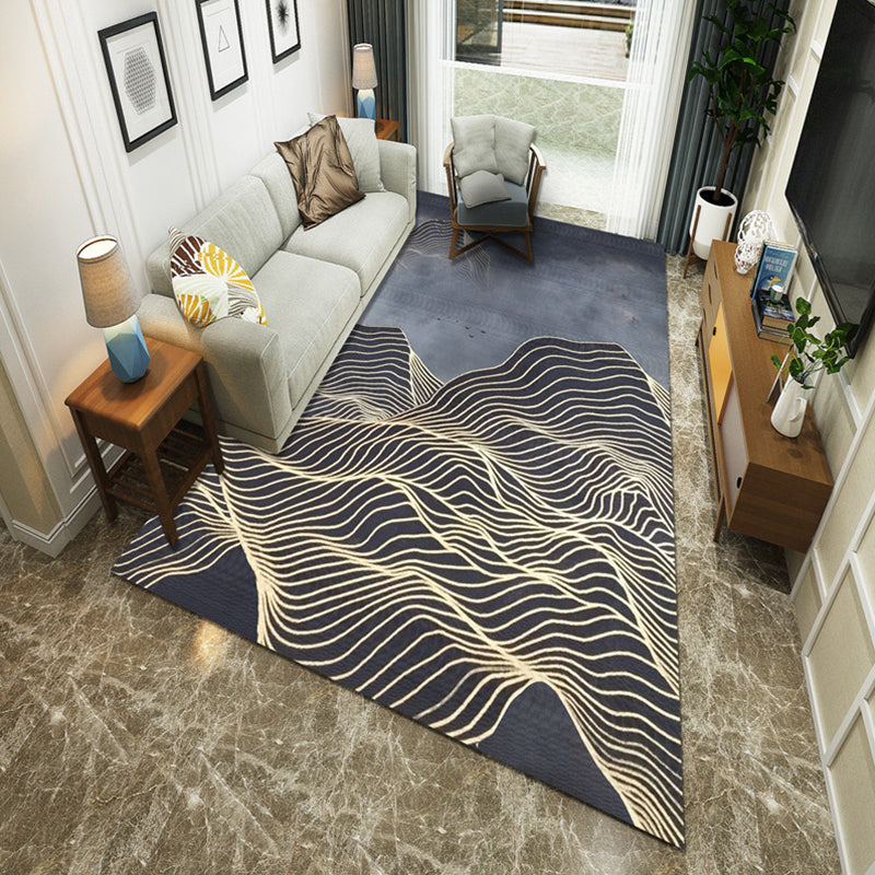 Minimalist Room Rug Multi Colored Oriental Print Area Carpet Polyster Easy Care Machine Washable Indoor Rug Grey Clearhalo 'Area Rug' 'Modern' 'Rugs' Rug' 2226873