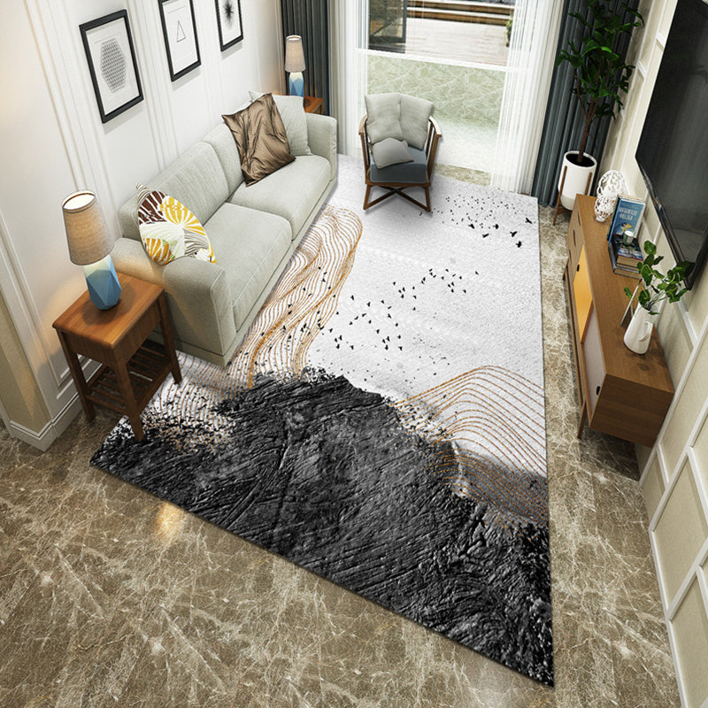 Minimalist Room Rug Multi Colored Oriental Print Area Carpet Polyster Easy Care Machine Washable Indoor Rug Clearhalo 'Area Rug' 'Modern' 'Rugs' Rug' 2226881