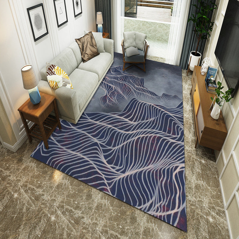 Minimalist Room Rug Multi Colored Oriental Print Area Carpet Polyster Easy Care Machine Washable Indoor Rug Silver Gray Clearhalo 'Area Rug' 'Modern' 'Rugs' Rug' 2226884