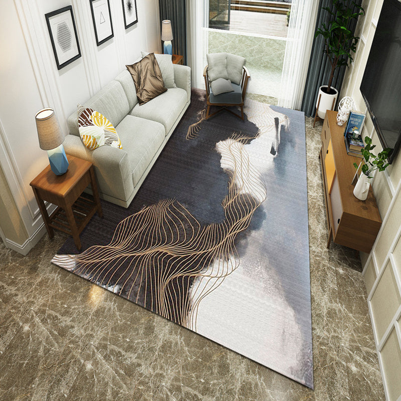 Minimalist Room Rug Multi Colored Oriental Print Area Carpet Polyster Easy Care Machine Washable Indoor Rug Clearhalo 'Area Rug' 'Modern' 'Rugs' Rug' 2226889