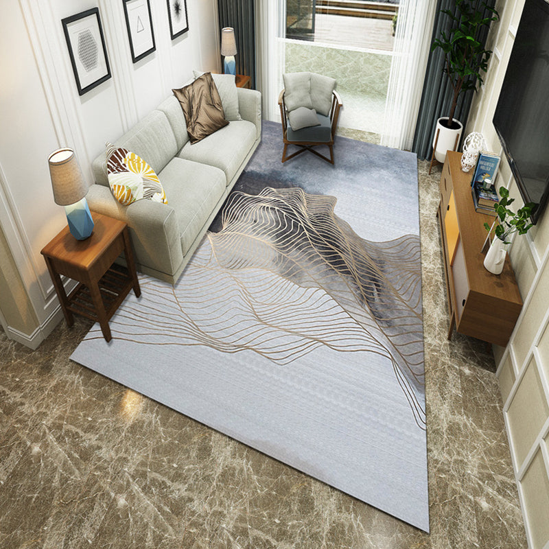 Minimalist Room Rug Multi Colored Oriental Print Area Carpet Polyster Easy Care Machine Washable Indoor Rug Clearhalo 'Area Rug' 'Modern' 'Rugs' Rug' 2226890