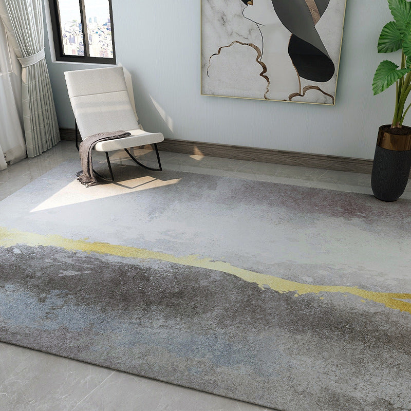 Multicolor Modern Rug Polypropylene Color Block Carpet Machine Washable Stain-Resistant Rug for Decor Light Gray Clearhalo 'Area Rug' 'Modern' 'Rugs' Rug' 2226930