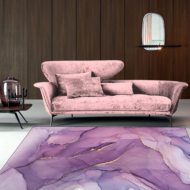 Casual Multi Color Floral Rug Synthetics Comfort Indoor Rug Pet Friendly Machine Washable Carpet for Living Room Grape Clearhalo 'Area Rug' 'Modern' 'Rugs' Rug' 2226950