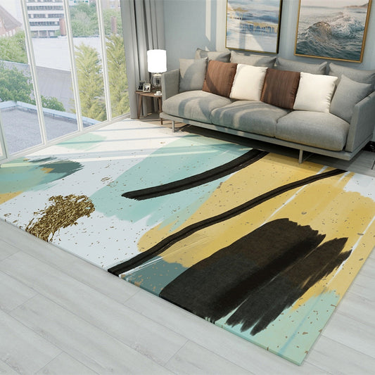 Multi-Color Western Rug Polypropylene Color Block Area Rug Pet Friendly Easy Care Washable Carpet for Home Clearhalo 'Area Rug' 'Modern' 'Rugs' Rug' 2227002