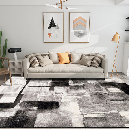 Modern Bedroom Rug Multi Color Abstract Print Area Rug Synthetics Anti-Slip Backing Machine Washable Carpet Clearhalo 'Area Rug' 'Modern' 'Rugs' Rug' 2227009