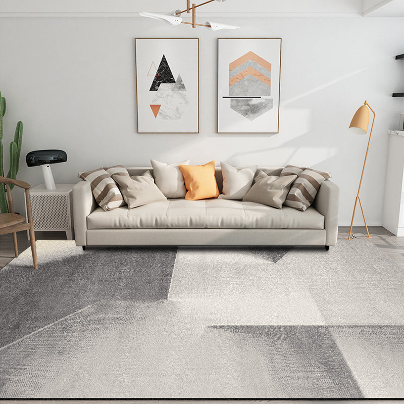 Modern Bedroom Rug Multi Color Abstract Print Area Rug Synthetics Anti-Slip Backing Machine Washable Carpet Gray-Khaki Clearhalo 'Area Rug' 'Modern' 'Rugs' Rug' 2227010