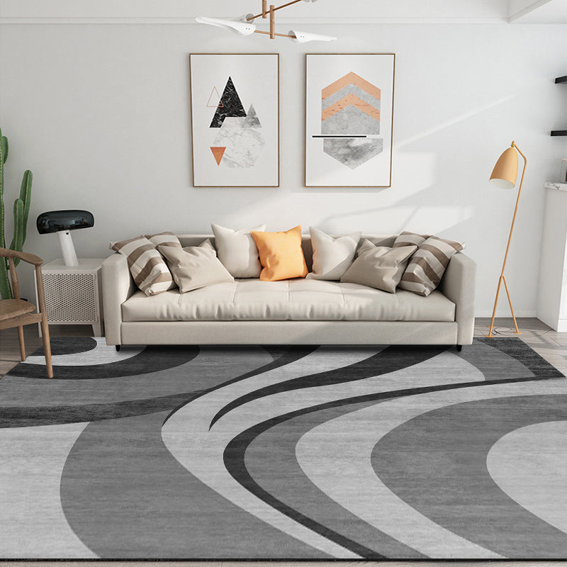 Modern Bedroom Rug Multi Color Abstract Print Area Rug Synthetics Anti-Slip Backing Machine Washable Carpet Clearhalo 'Area Rug' 'Modern' 'Rugs' Rug' 2227013