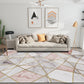Modern Bedroom Rug Multi Color Abstract Print Area Rug Synthetics Anti-Slip Backing Machine Washable Carpet Pink Clearhalo 'Area Rug' 'Modern' 'Rugs' Rug' 2227016