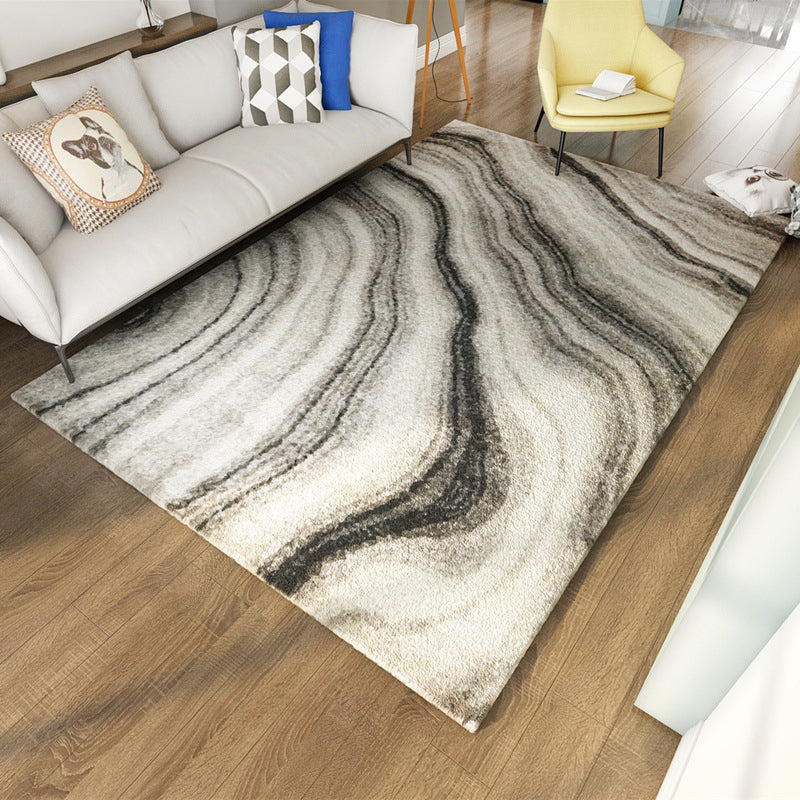 Nordic Living Room Rug Multicolor Abstract Print Area Carpet Polyster Easy Care Machine Washable Indoor Rug Gray-White Clearhalo 'Area Rug' 'Modern' 'Rugs' Rug' 2227022