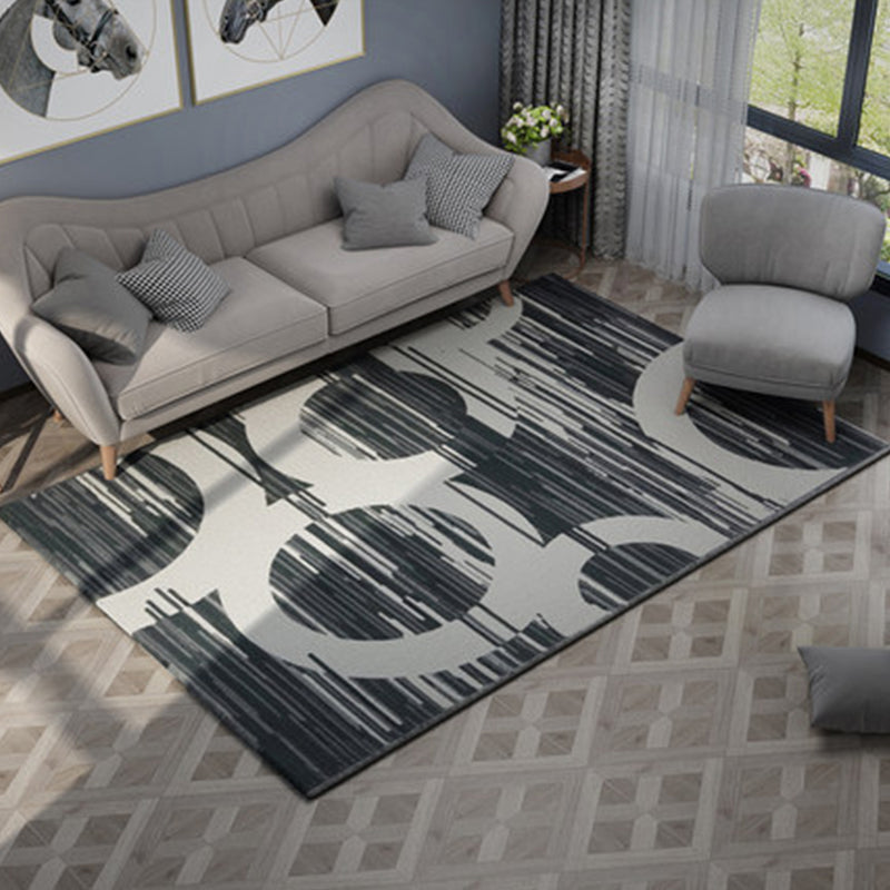 Nordic Living Room Rug Multicolor Abstract Print Area Carpet Polyster Easy Care Machine Washable Indoor Rug Clearhalo 'Area Rug' 'Modern' 'Rugs' Rug' 2227034