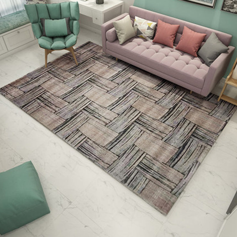 Nordic Living Room Rug Multicolor Abstract Print Area Carpet Polyster Easy Care Machine Washable Indoor Rug Clearhalo 'Area Rug' 'Modern' 'Rugs' Rug' 2227038