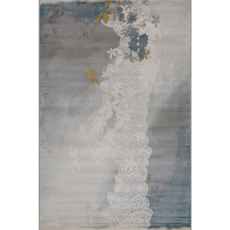 Chinese Oriental Pattern Rug Multi Colored Blended Carpet Pet Friendly Machine Washable Indoor Rug for Parlor Silver Gray Clearhalo 'Area Rug' 'Rug' 2227056