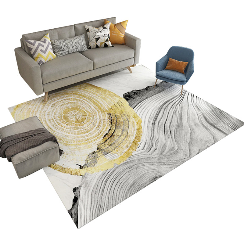 Multi Color Natural Rug Polypropylene Abstract Print Carpet Easy Care Machine Washable Rug for Room Clearhalo 'Area Rug' 'Modern' 'Rugs' Rug' 2227073