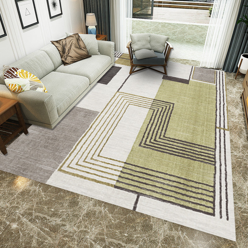 Multi-Colored Western Rug Polypropylene Abstract Printed Rug Easy Care Pet Friendly Carpet for Bedroom Clearhalo 'Area Rug' 'Modern' 'Rugs' Rug' 2227098