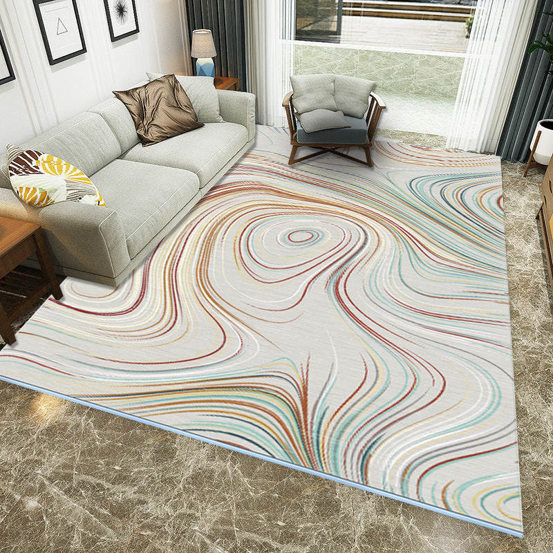 Multi-Colored Western Rug Polypropylene Abstract Printed Rug Easy Care Pet Friendly Carpet for Bedroom Clearhalo 'Area Rug' 'Modern' 'Rugs' Rug' 2227101