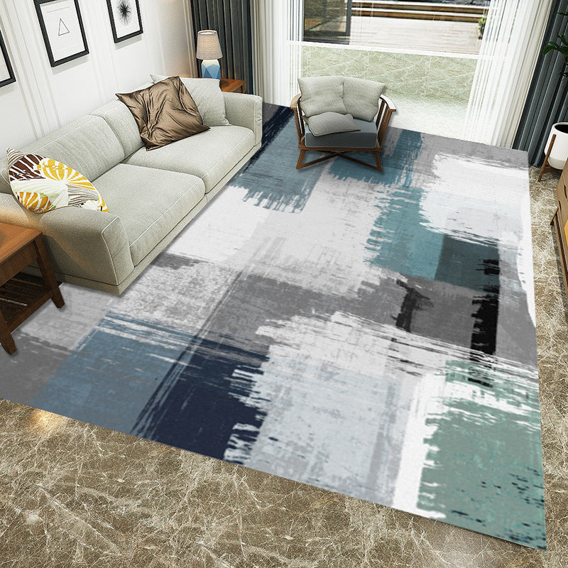 Multi-Colored Western Rug Polypropylene Abstract Printed Rug Easy Care Pet Friendly Carpet for Bedroom Clearhalo 'Area Rug' 'Modern' 'Rugs' Rug' 2227102