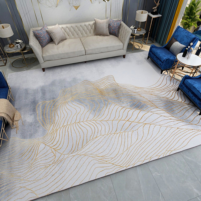 Novelty Striped Rug Multi Colored Rayon Area Carpet Pet Friendly Washable Indoor Rug for Home Decor Clearhalo 'Area Rug' 'Modern' 'Rugs' Rug' 2227114