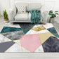 Creative Home Decoration Rug Multi Color Geometric Print Area Rug Polypropylene Anti-Slip Easy Care Carpet Pink Clearhalo 'Area Rug' 'Modern' 'Rugs' Rug' 2227143
