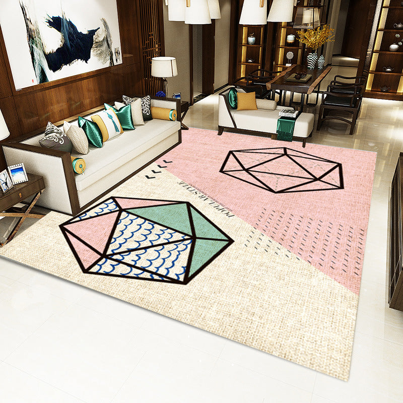 Contemporary Living Room Rug Multi Color Geometric Printed Area Carpet Easy Care Machine Washable Rug Clearhalo 'Area Rug' 'Modern' 'Rugs' Rug' 2227150