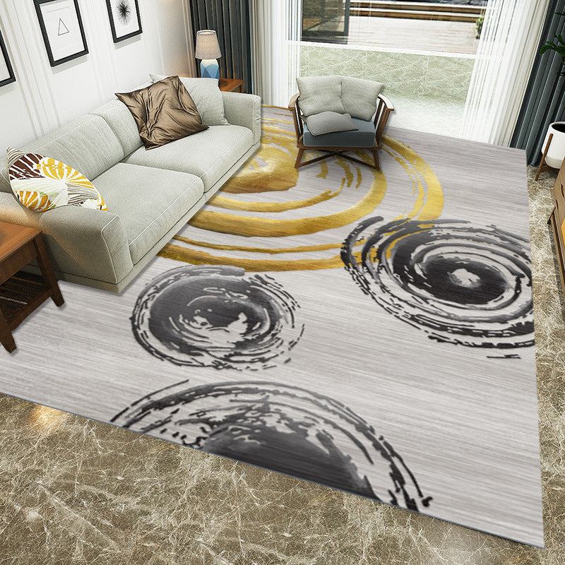 Contemporary Living Room Rug Multi Color Geometric Printed Area Carpet Easy Care Machine Washable Rug Smoke Gray Clearhalo 'Area Rug' 'Modern' 'Rugs' Rug' 2227164