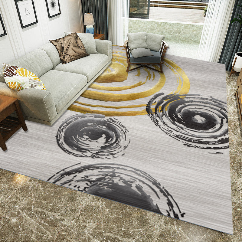 Contemporary Living Room Rug Multi Color Geometric Printed Area Carpet Easy Care Machine Washable Rug Smoke Gray Clearhalo 'Area Rug' 'Modern' 'Rugs' Rug' 2227164