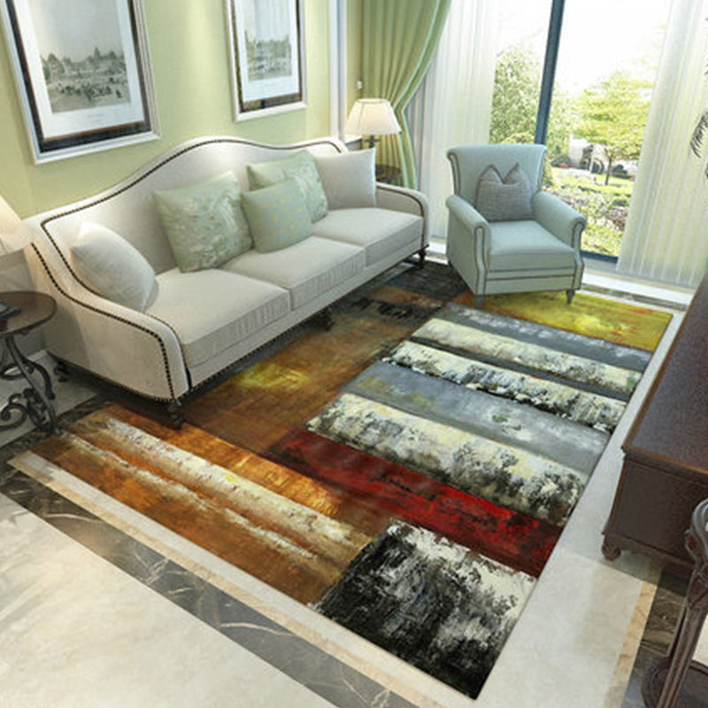 Modern Home Decor Rug Multi Color Abstract Print Area Carpet Synthetics Non-Slip Backing Pet Friendly Rug Clearhalo 'Area Rug' 'Modern' 'Rugs' Rug' 2227183