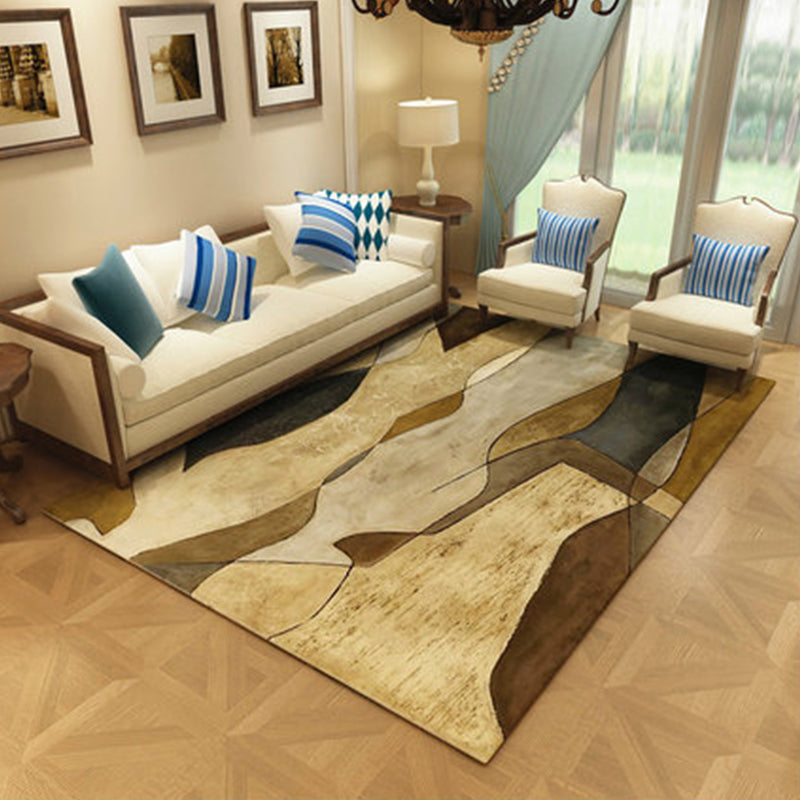 Modern Home Decor Rug Multi Color Abstract Print Area Carpet Synthetics Non-Slip Backing Pet Friendly Rug Clearhalo 'Area Rug' 'Modern' 'Rugs' Rug' 2227192