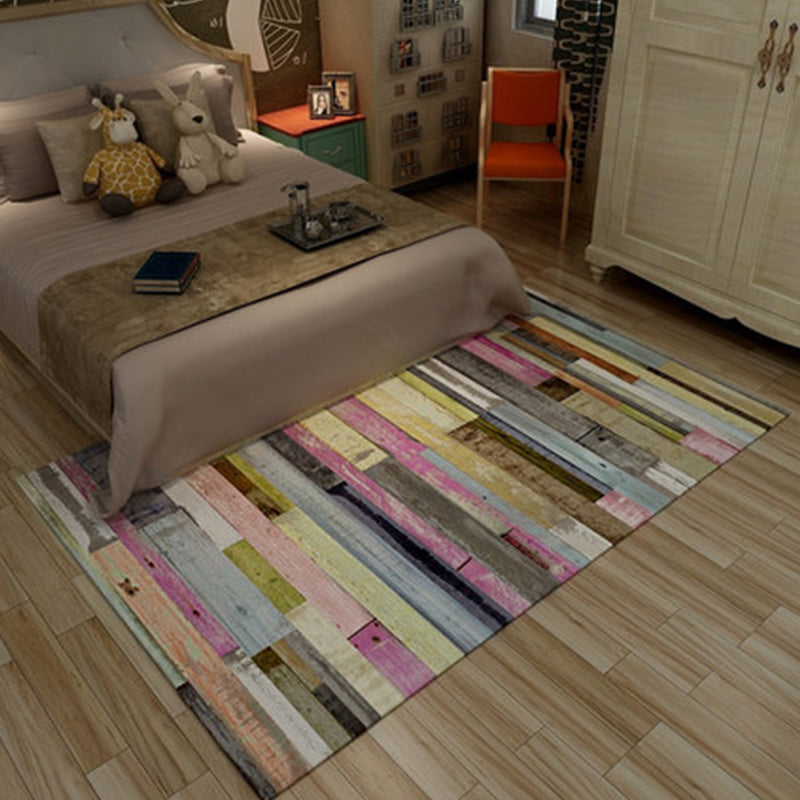 Modern Home Decor Rug Multi Color Abstract Print Area Carpet Synthetics Non-Slip Backing Pet Friendly Rug Clearhalo 'Area Rug' 'Modern' 'Rugs' Rug' 2227195