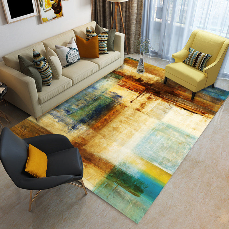 Modern Home Decor Rug Multi Color Abstract Print Area Carpet Synthetics Non-Slip Backing Pet Friendly Rug Clearhalo 'Area Rug' 'Modern' 'Rugs' Rug' 2227196