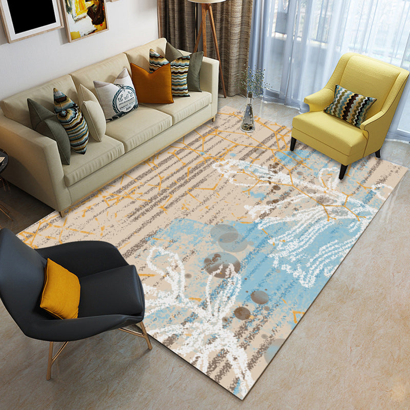Modern Home Decor Rug Multi Color Abstract Print Area Carpet Synthetics Non-Slip Backing Pet Friendly Rug Clearhalo 'Area Rug' 'Modern' 'Rugs' Rug' 2227200