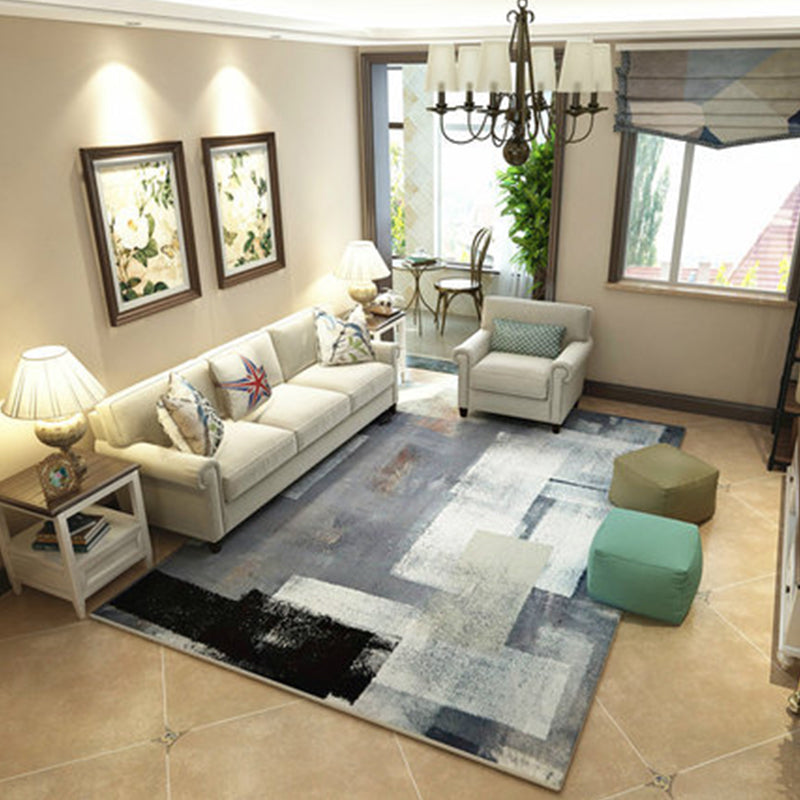 Modern Home Decor Rug Multi Color Abstract Print Area Carpet Synthetics Non-Slip Backing Pet Friendly Rug Clearhalo 'Area Rug' 'Modern' 'Rugs' Rug' 2227222