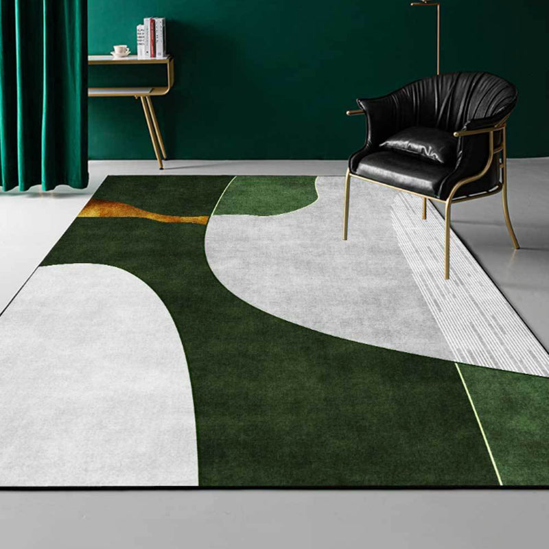 Multi Colored Abstract Rug Polypropylene Chinese Carpet Easy Care Pet Friendly Washable Indoor Rug for Decor Gray-Green Clearhalo 'Area Rug' 'Modern' 'Rugs' Rug' 2227259