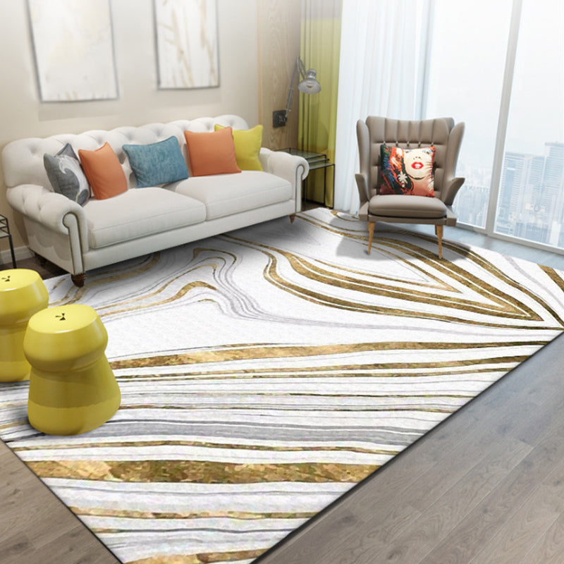 Multi Colored Abstract Rug Polypropylene Chinese Carpet Easy Care Pet Friendly Washable Indoor Rug for Decor Light Gold Clearhalo 'Area Rug' 'Modern' 'Rugs' Rug' 2227265